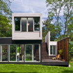Moderne permanente houten woning